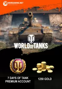 

World of Tanks - 1250 GOLD + 7 Days of Premium Account