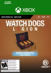 

Watch Dogs: Legion (Xbox). Watch Dogs: Legion - 2500 Credits Pack (Xbox)